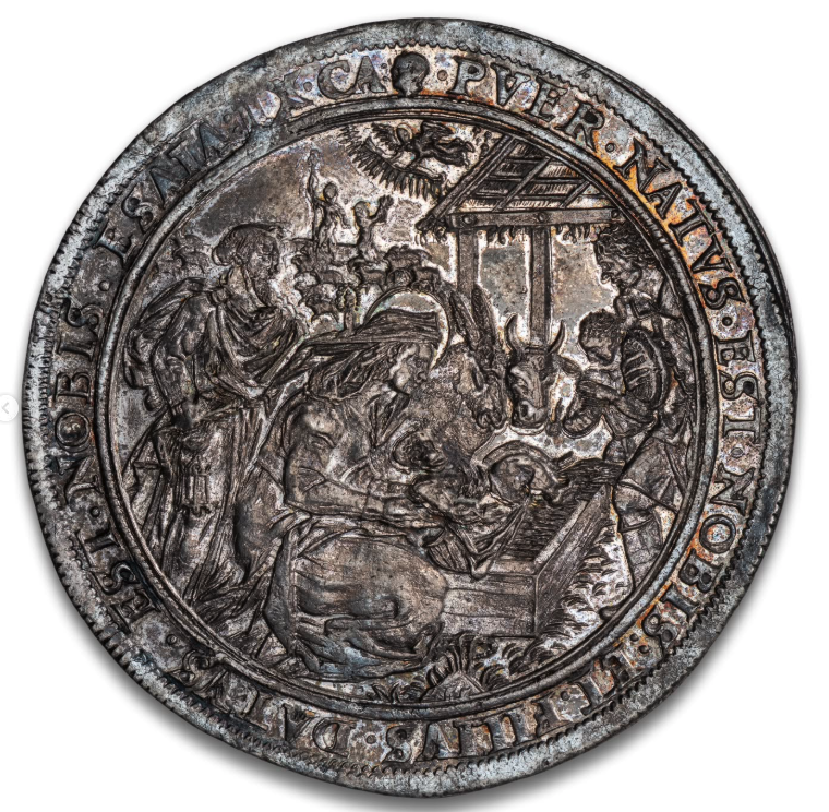 (1606-19) 2 Thaler - Christmas (Nativity) Thaler, undated reverse