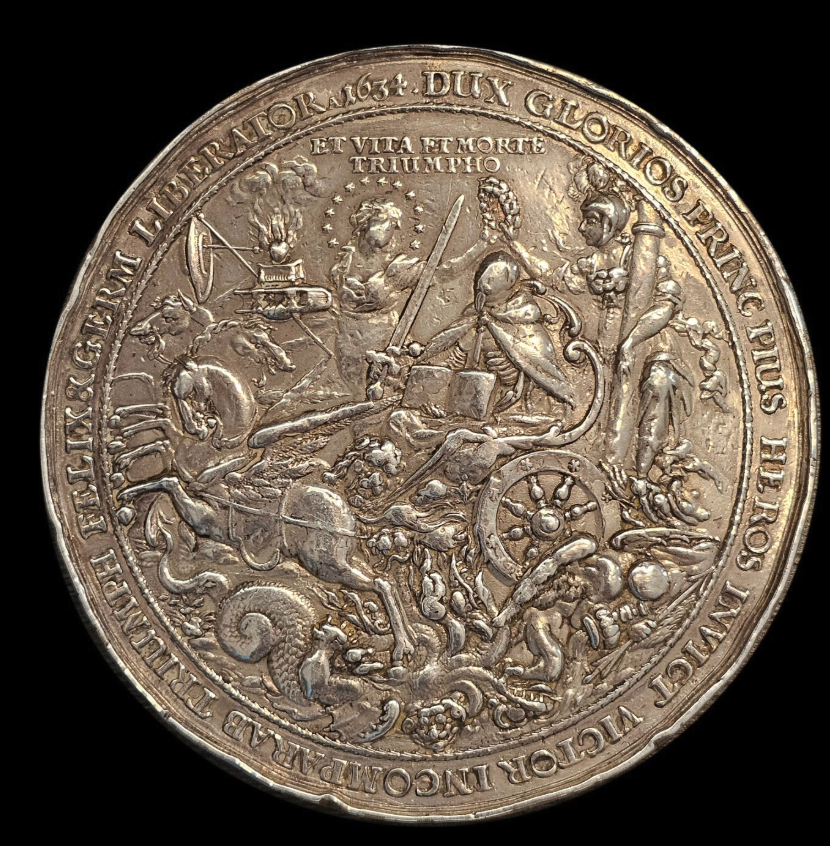 1634 5 Thaler - Death of Gustavus Adolphus - obverse