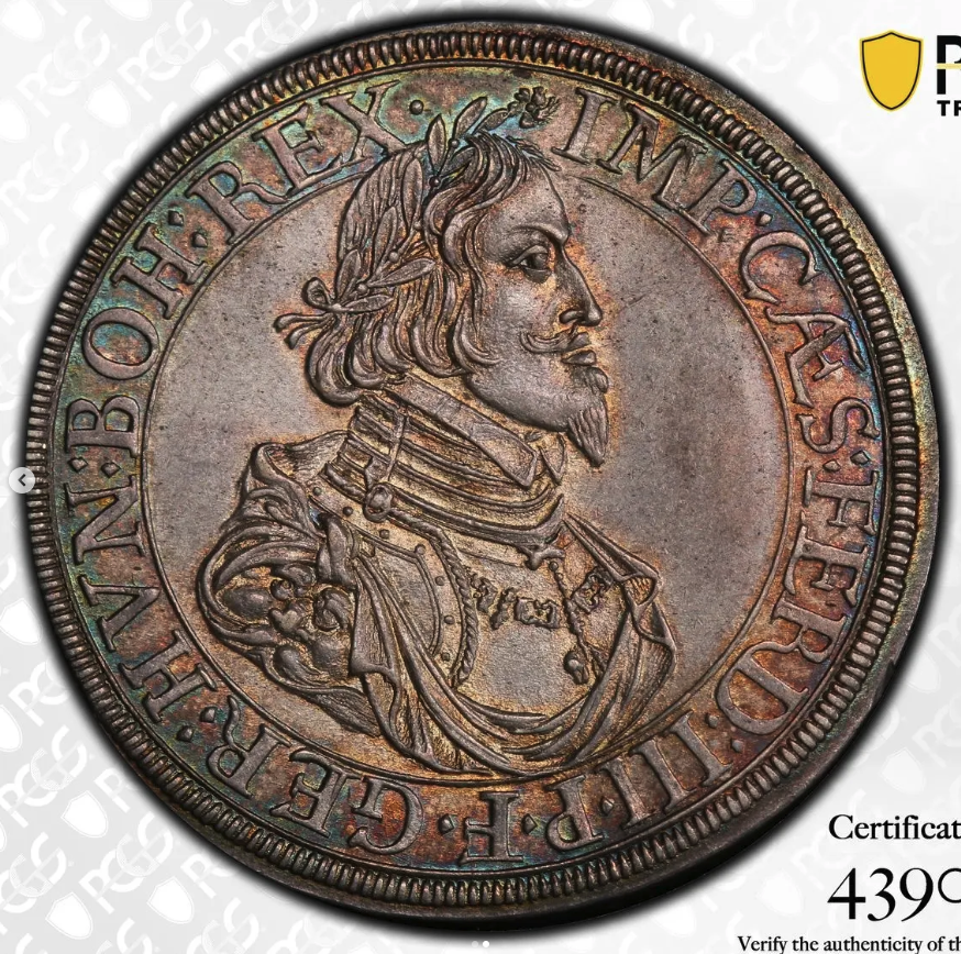 1641 (over 1639) Reichsthaler - Augsburg City View (Dav-5039) - obverse