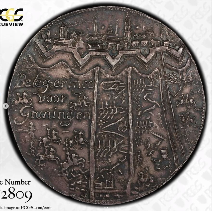 1672 Silver Medal - 'Belegeringe voor Groningen' / Coevorden recapture - obverse