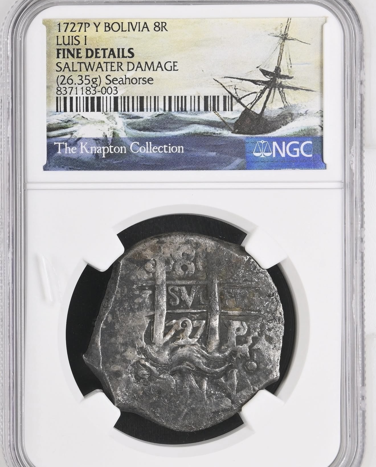 8 Reales Cob (26.35 g) from Seahorse - obverse