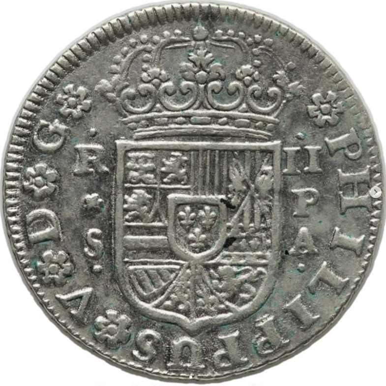 1733 2 Reales (Felipe V) - obverse