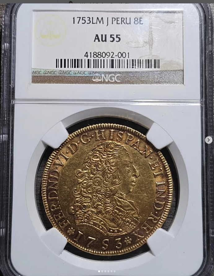 1753 8 Escudos (LM-J) - obverse