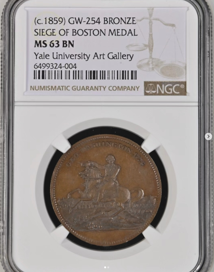 c. 1859 Siege of Boston Medal (GW-254, Bronze) - obverse