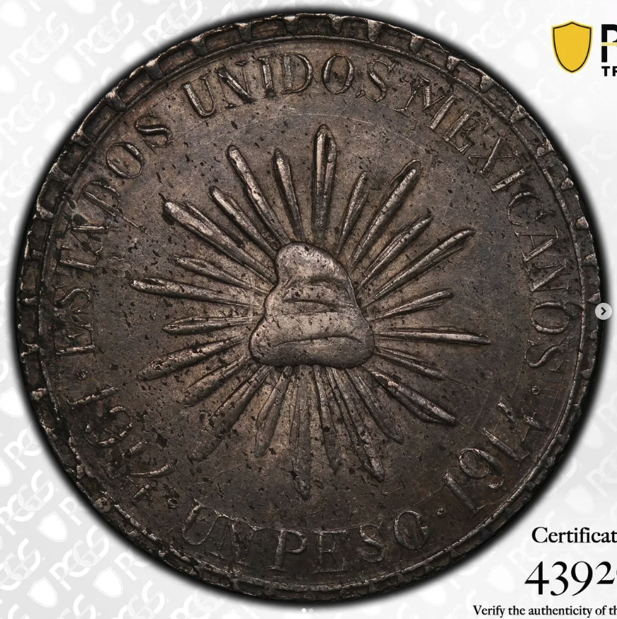 1914 Peso - 'Muera Huerta' - obverse